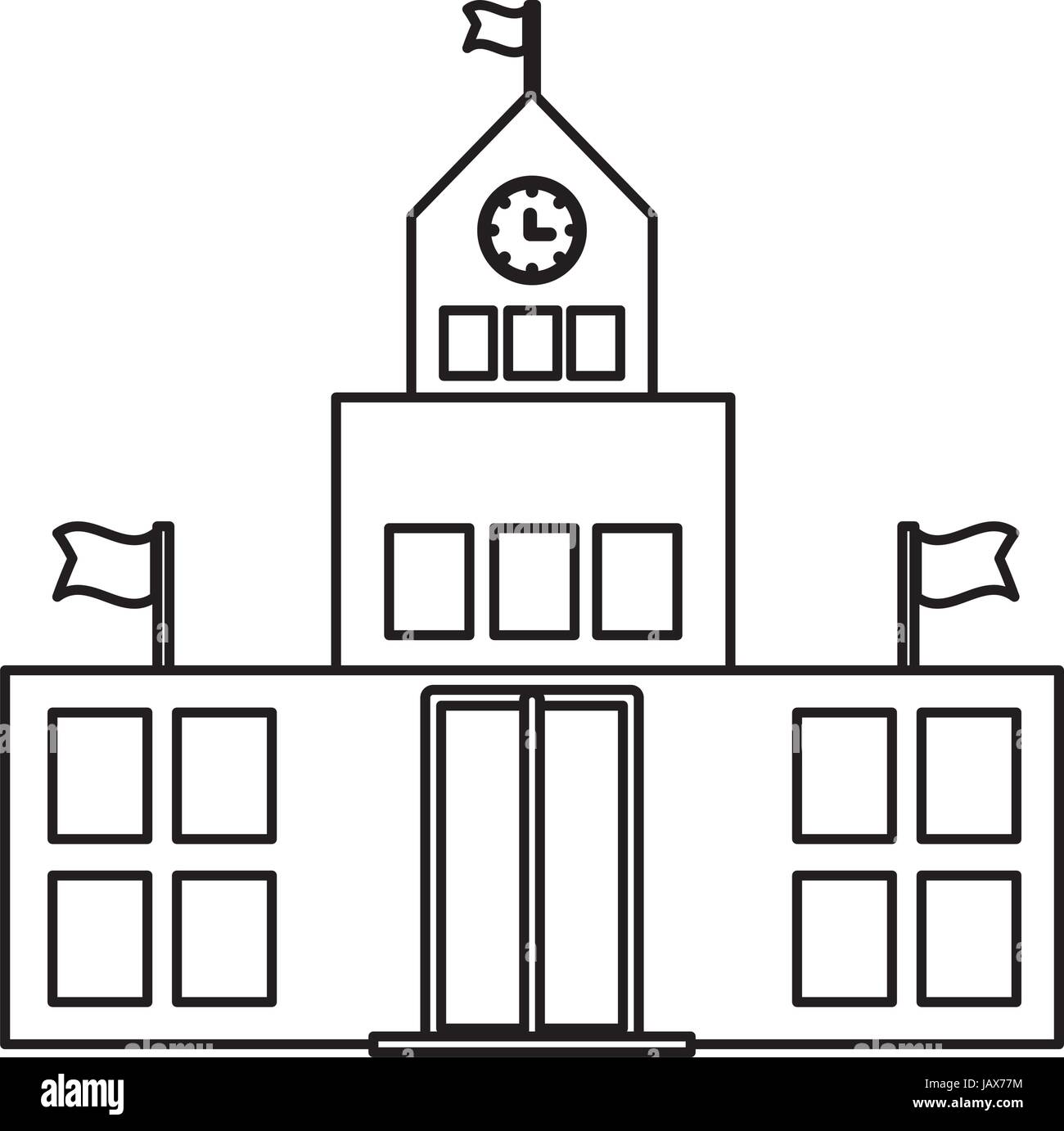 School Building Black and White Stock Photos & Images - Alamy