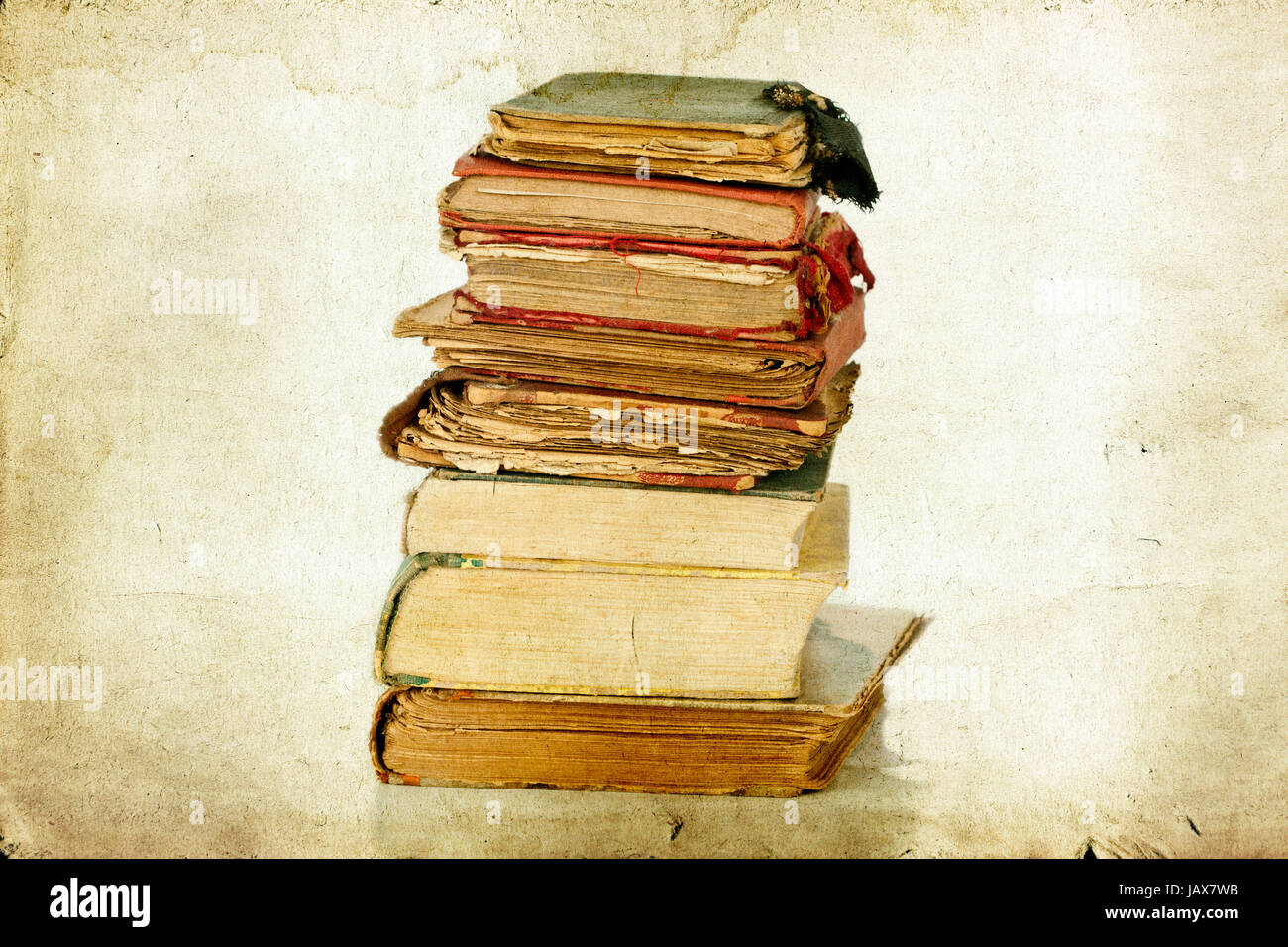 Vintage photo pile of old books Stock Photo - Alamy