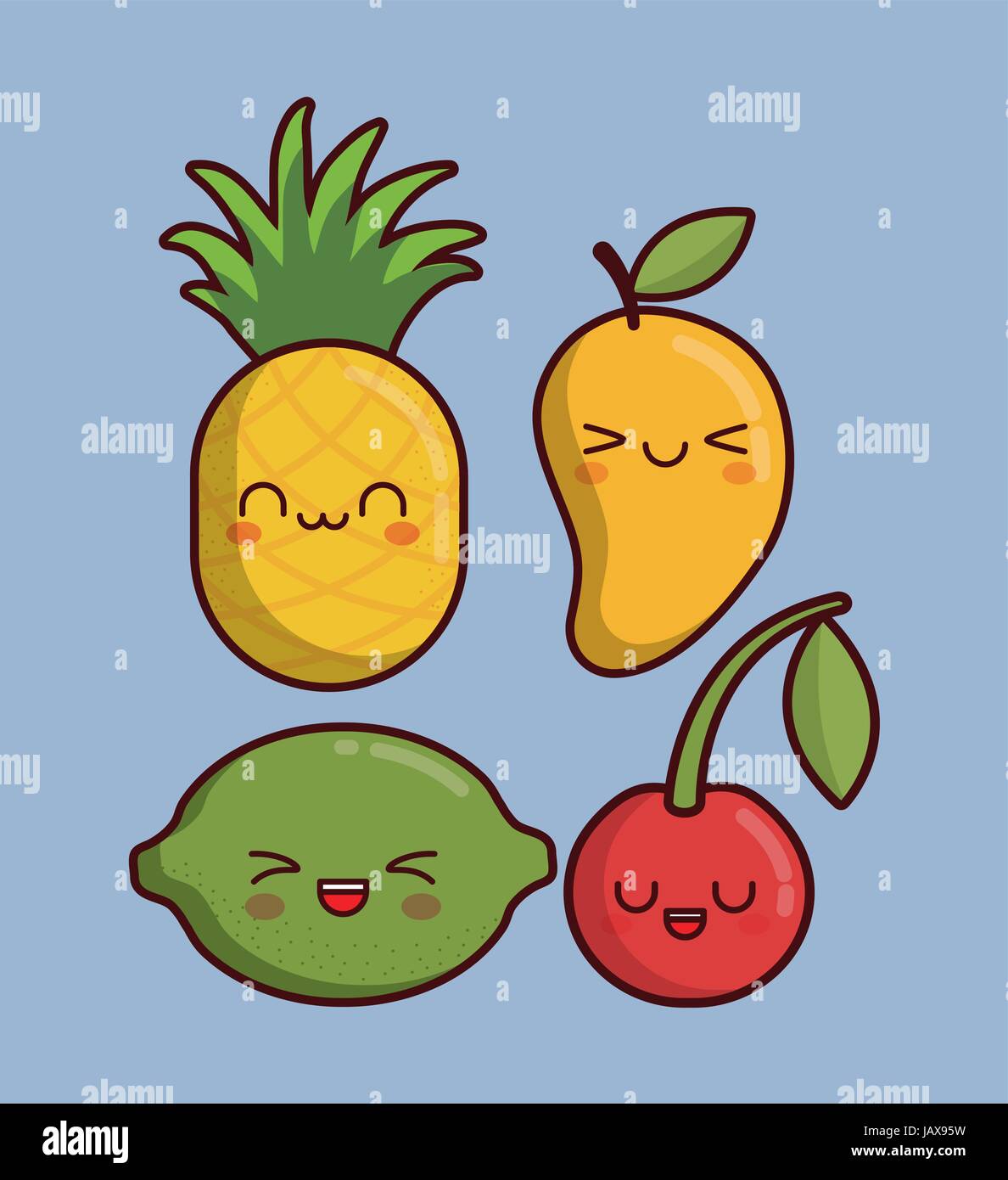 kawaii fruit icon Stock Vector Image & Art Alamy