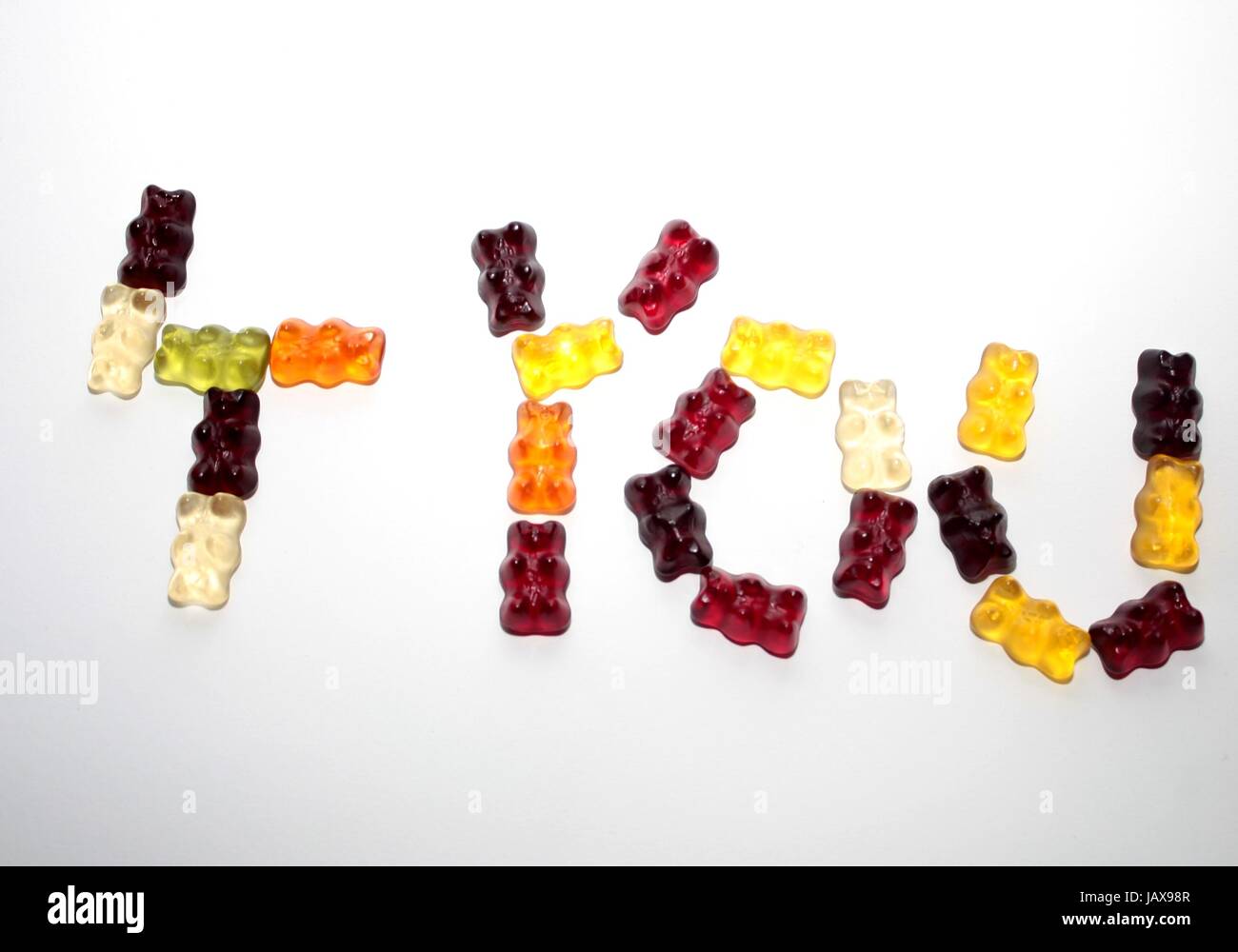gummy with lettering  Stock Photo
