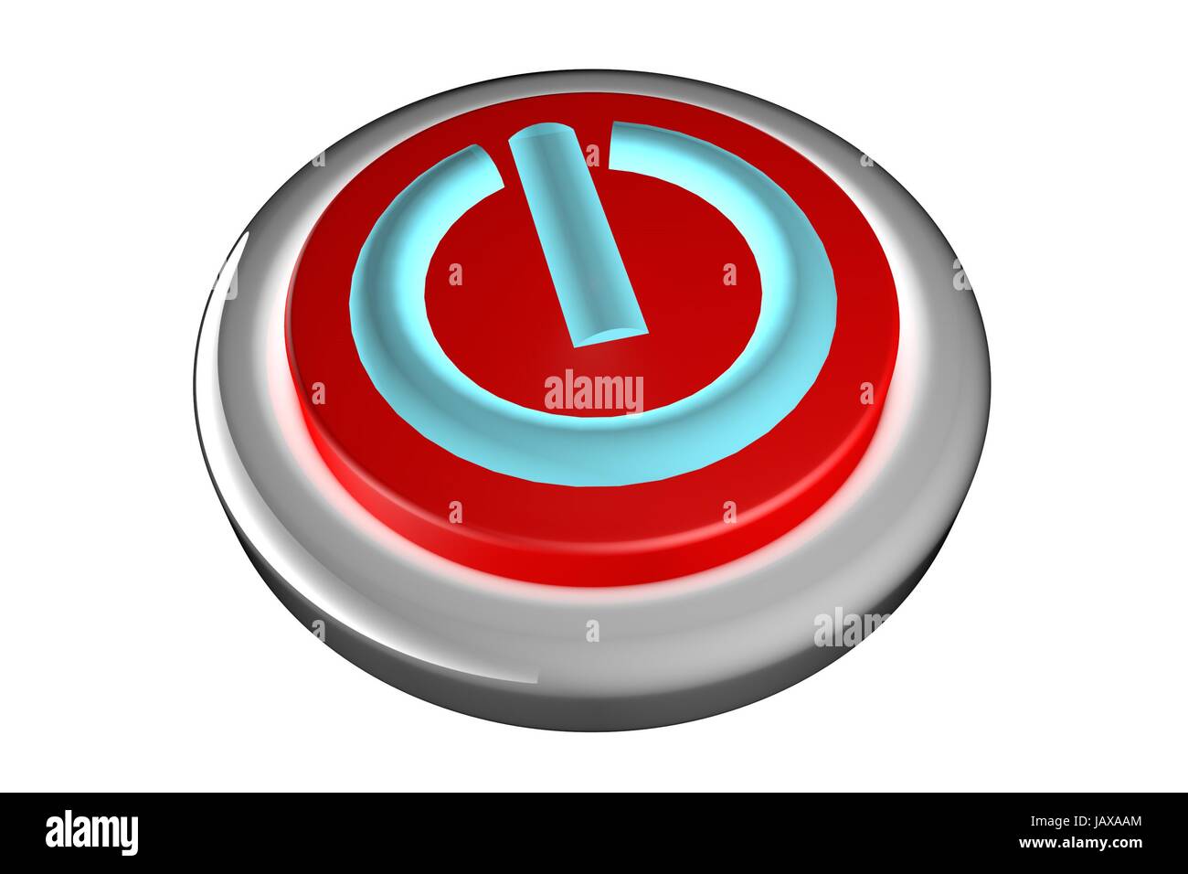 On off button, isolated over white, 3d render Stock Photo - Alamy