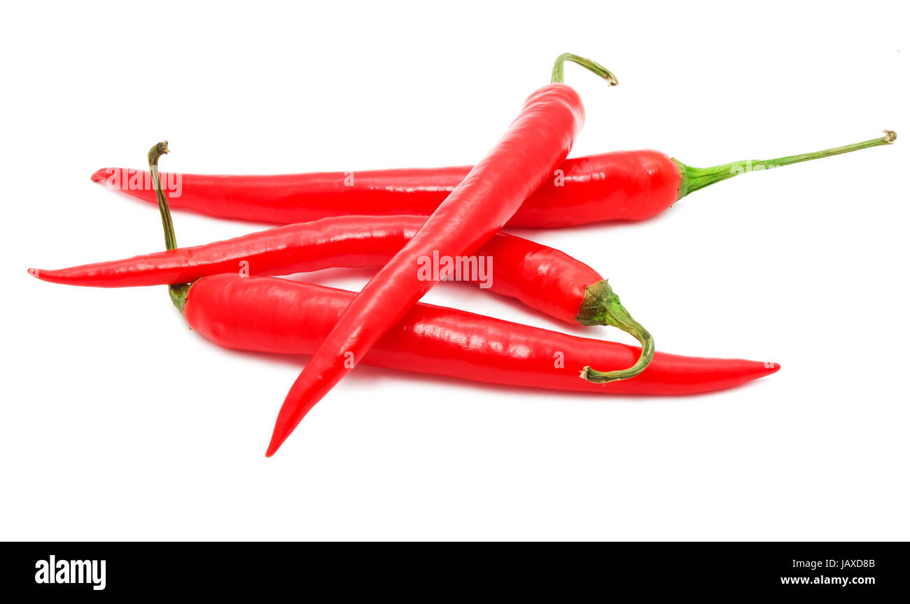 Red hot chili pepper isolated on white background Stock Photo - Alamy