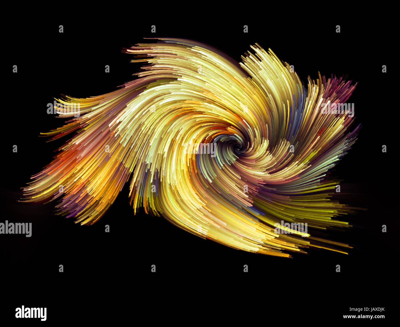 Interplay of vibrant strands of color on the subject of creativity and ...