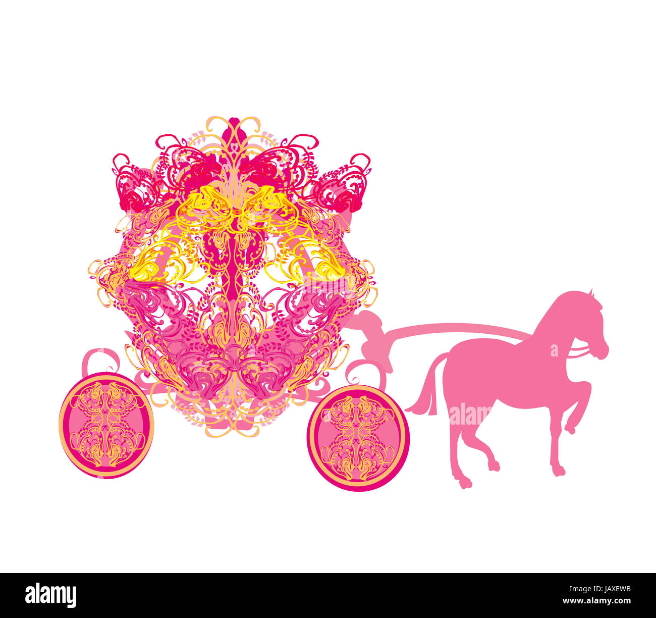 vintage carriage - doodle icon Stock Photo - Alamy