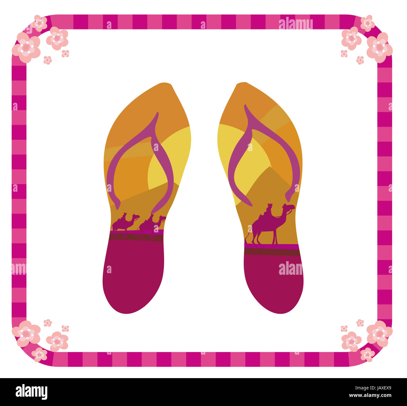 vector pair of flip flops Stock Photo - Alamy
