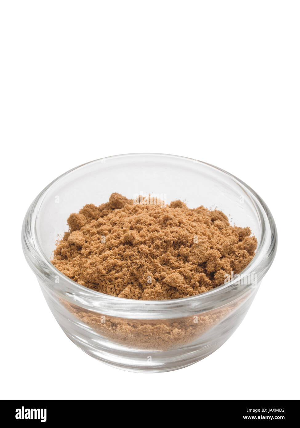 close up of a bowl of grounded indian coriander powder isolated Stock Photo
