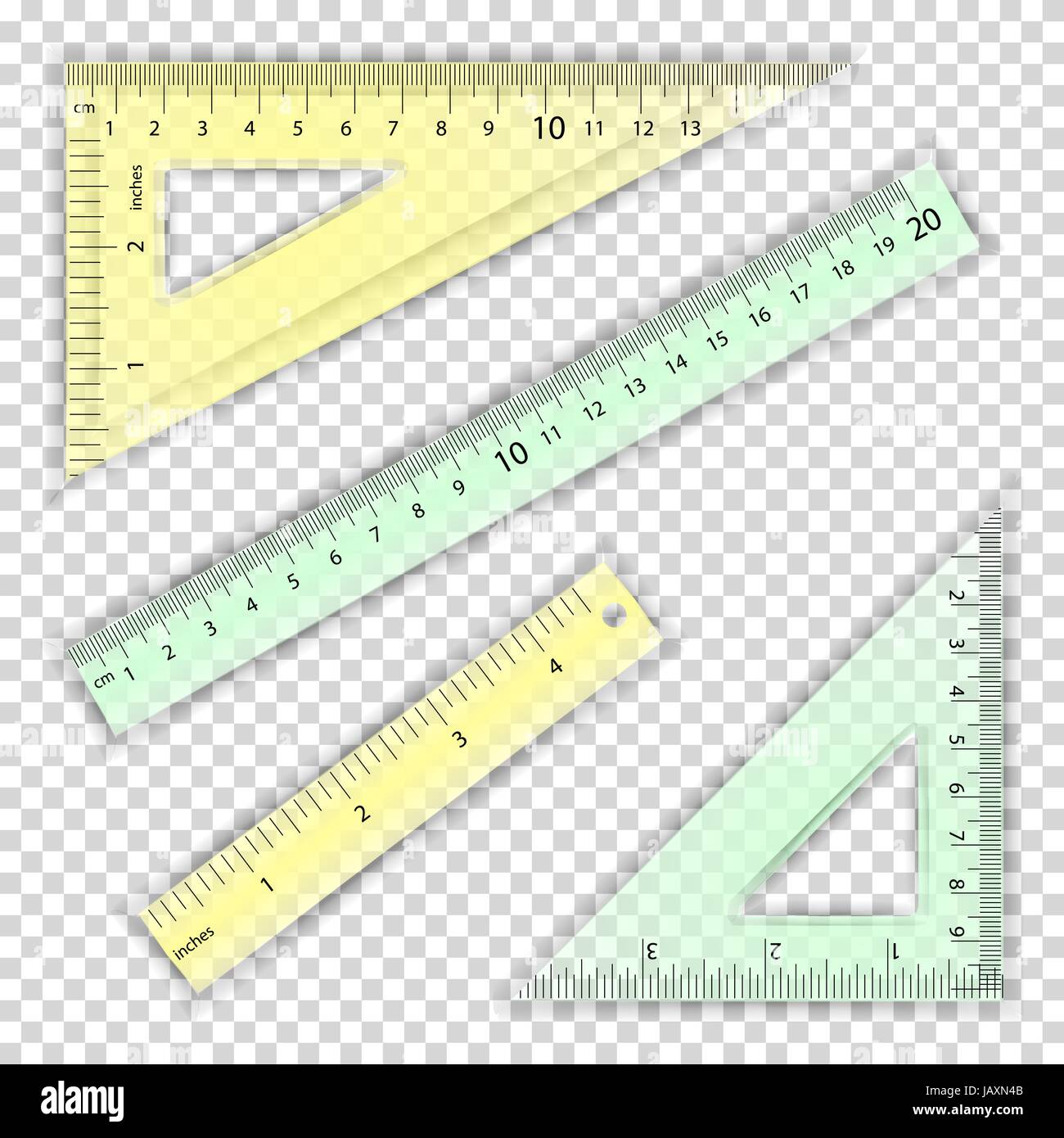 https://c8.alamy.com/comp/JAXN4B/transparent-ruler-and-triangles-vector-centimeter-and-inch-measure-JAXN4B.jpg