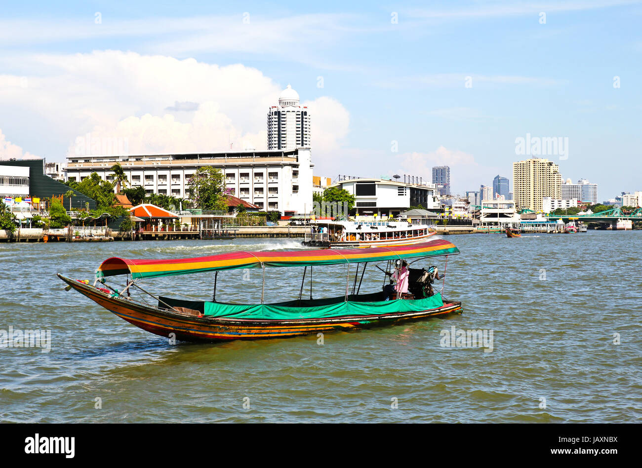 Boat on Chao Phraya river ,Bangkok,Thailand Stock Photo - Alamy