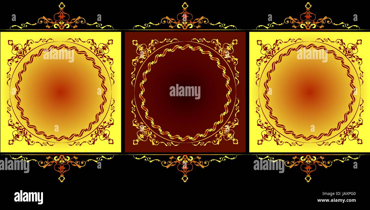 Old Pattern Frame Style Decorative frame pattern drawn in the old style Stock Photo - Alamy