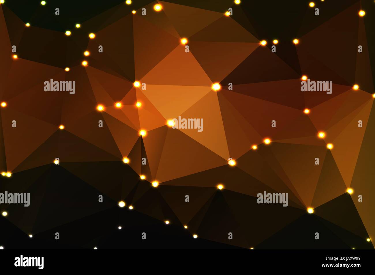 Black orange yellow abstract low poly geometric background with ...
