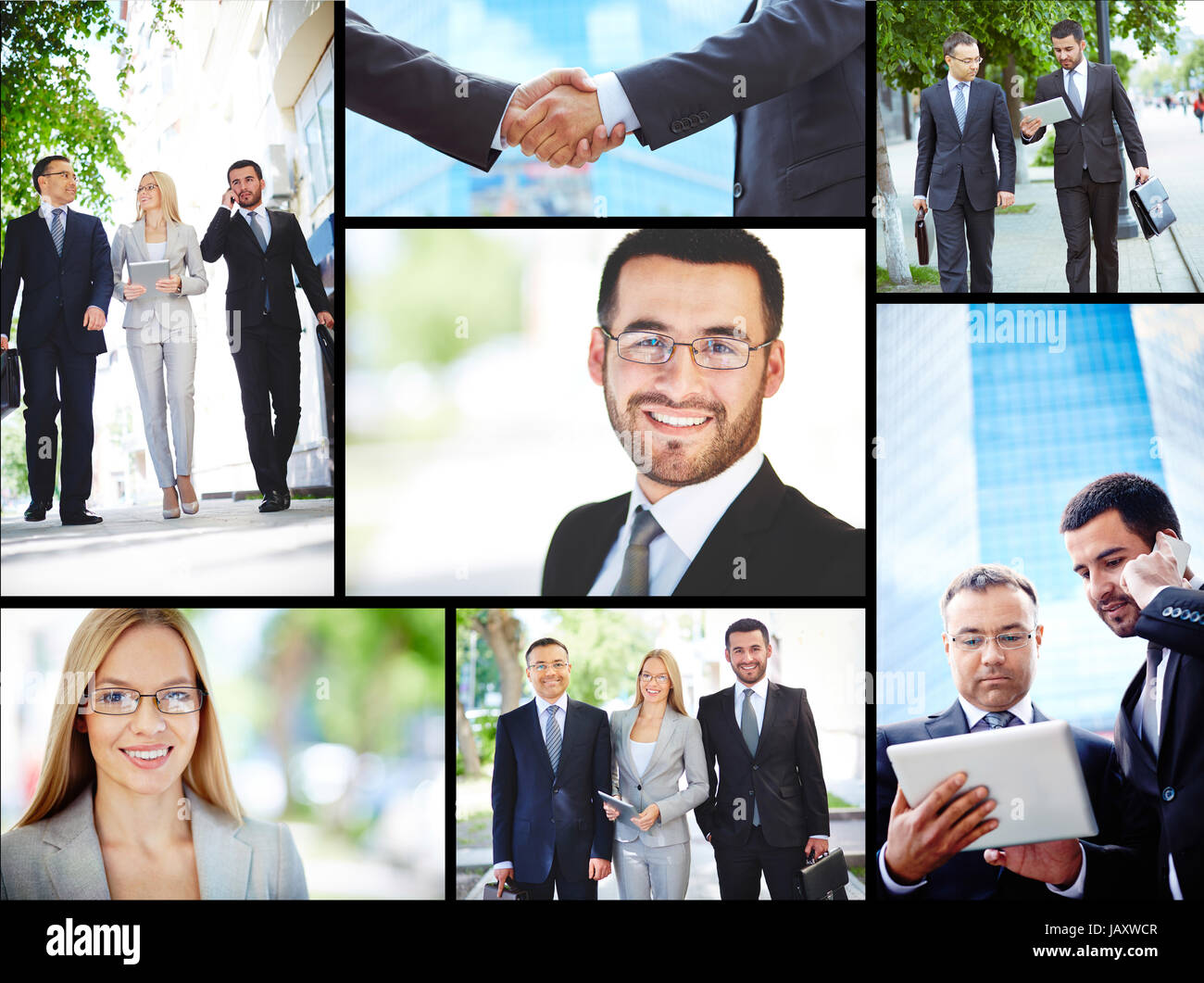 Group confident business professionals walking hi-res stock photography ...