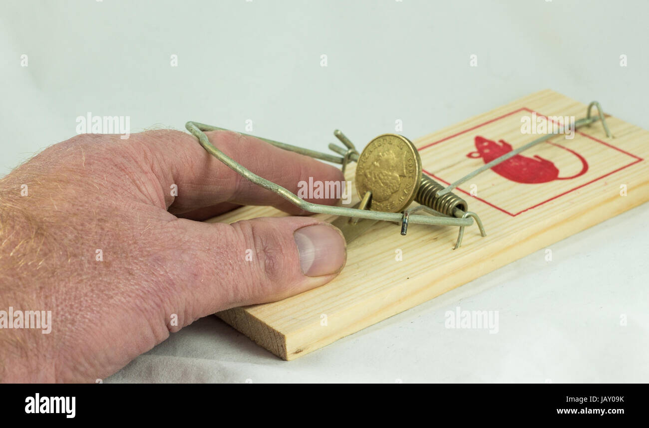 Don't get snared in a money trap Stock Photo - Alamy