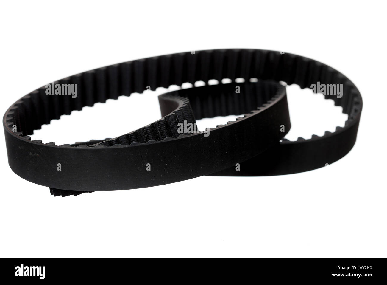 belt car engine timing belt isolated on white background Stock Photo