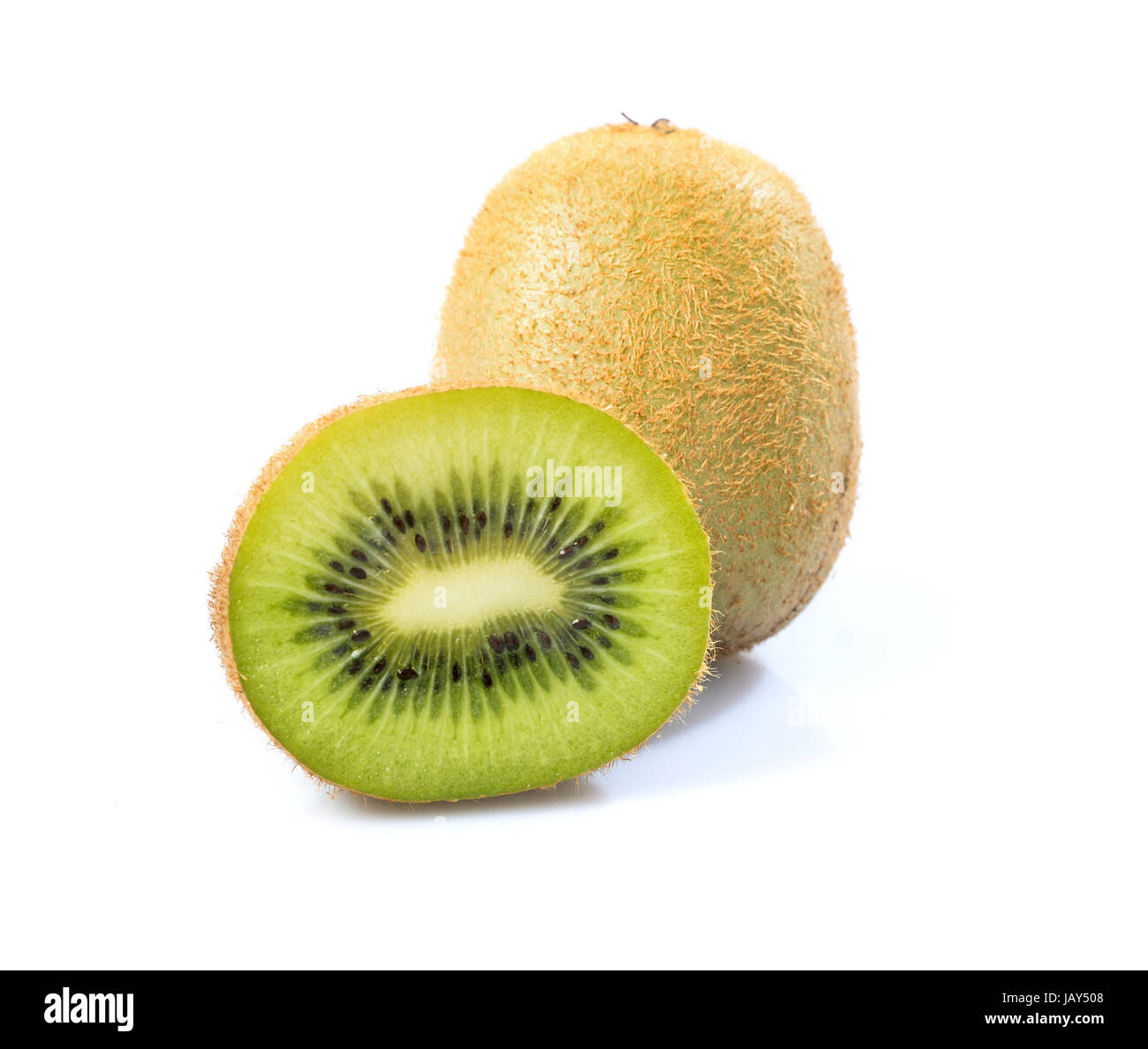 ripe kiwi isolated on a white background Stock Photo