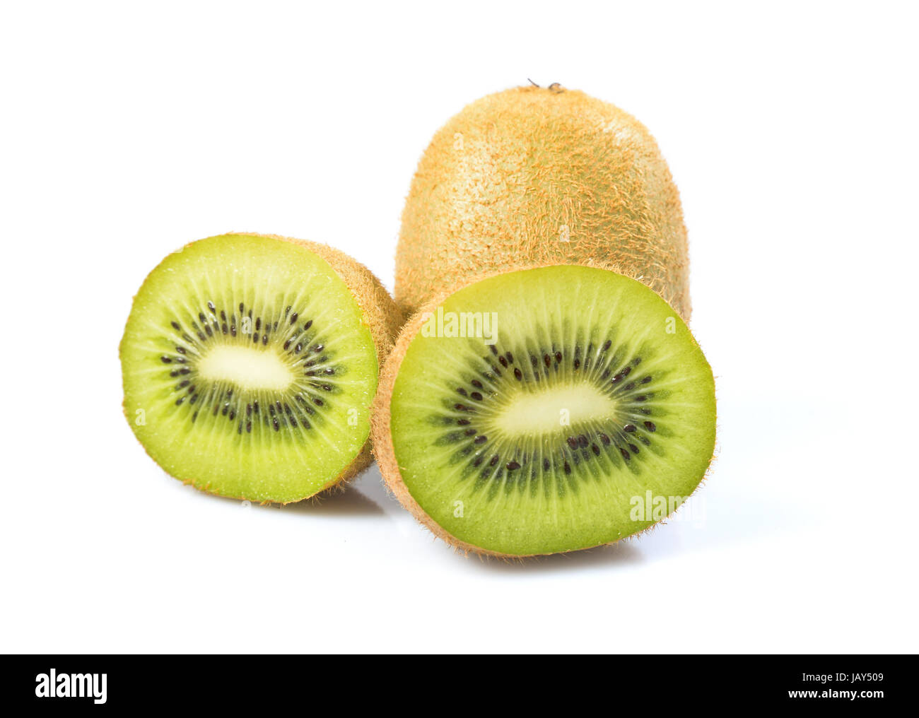 ripe kiwi isolated on a white background Stock Photo