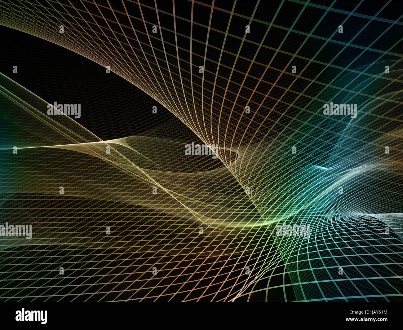 Fractal Realms series. Background design of fractal elements, grids and ...