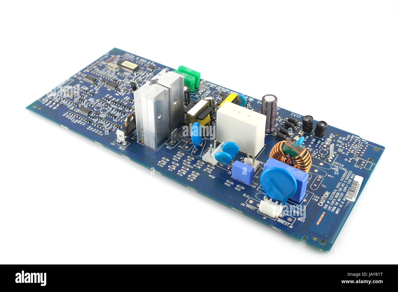 Old electronics circuit board over white Stock Photo - Alamy
