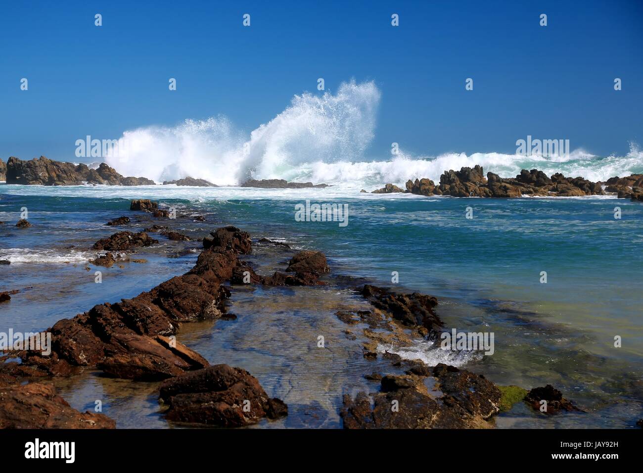 Coastal rock pools and gulley in South Africa Stock Photo - Alamy