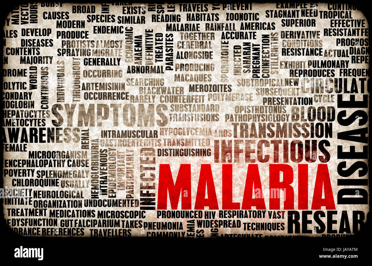 Malaria Disease Concept as a Medical Condition Art Stock Photo