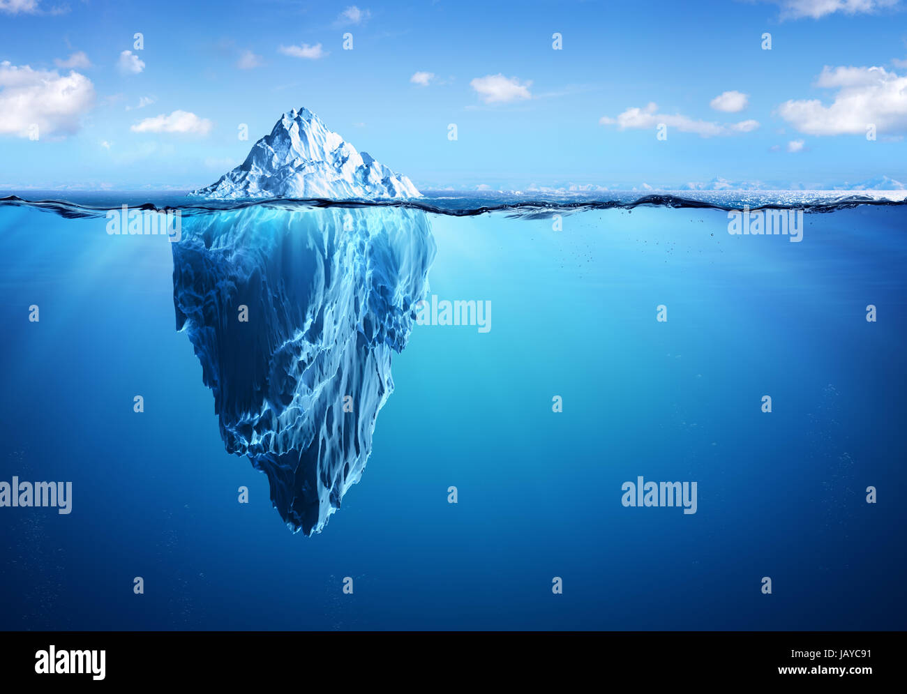 Iceberg - Hidden Danger And Global Warming Concept Stock Photo - Alamy