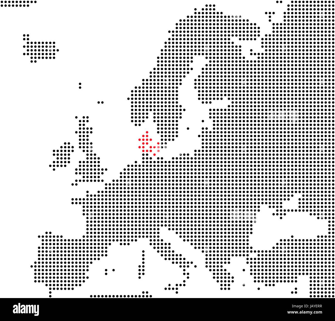 denmark - series: pixel map europe Stock Photo - Alamy