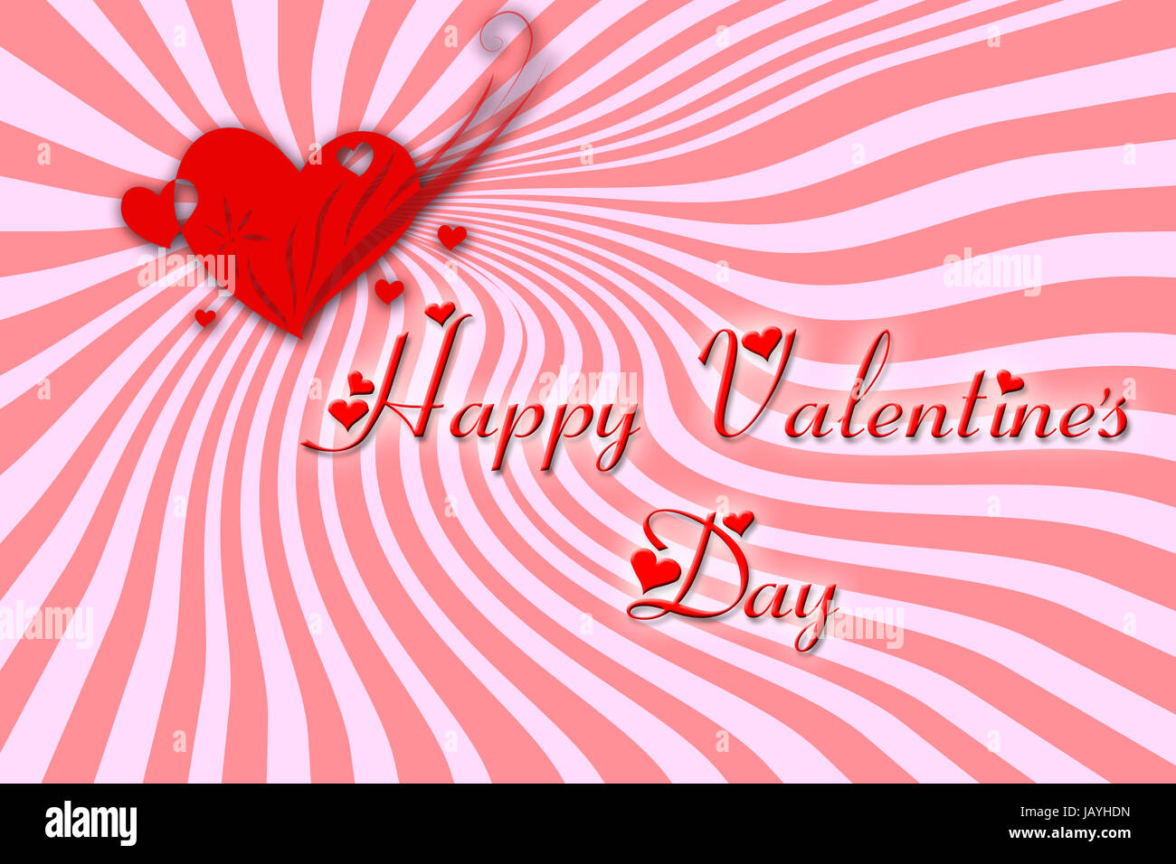 Greeting card for Valentine's Day, in red and pink, with a space for ...