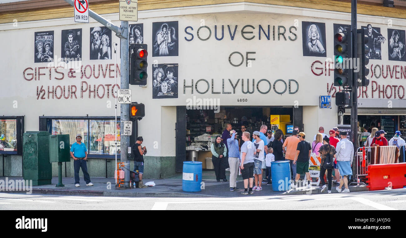 Souvenirs of Hollywood in Los Angeles LOS ANGELES CALIFORNIA Stock