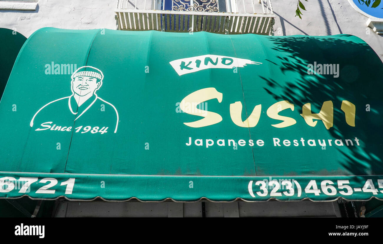 Kino Sushi Bar and Restaurant in Hollywood - LOS ANGELES - CALIFORNIA Stock Photo