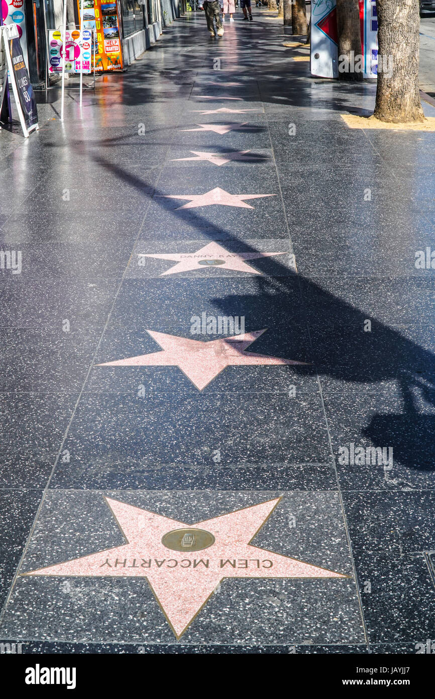 The famous Walk of Fame at Hollywood Boulevard - LOS ANGELES ...