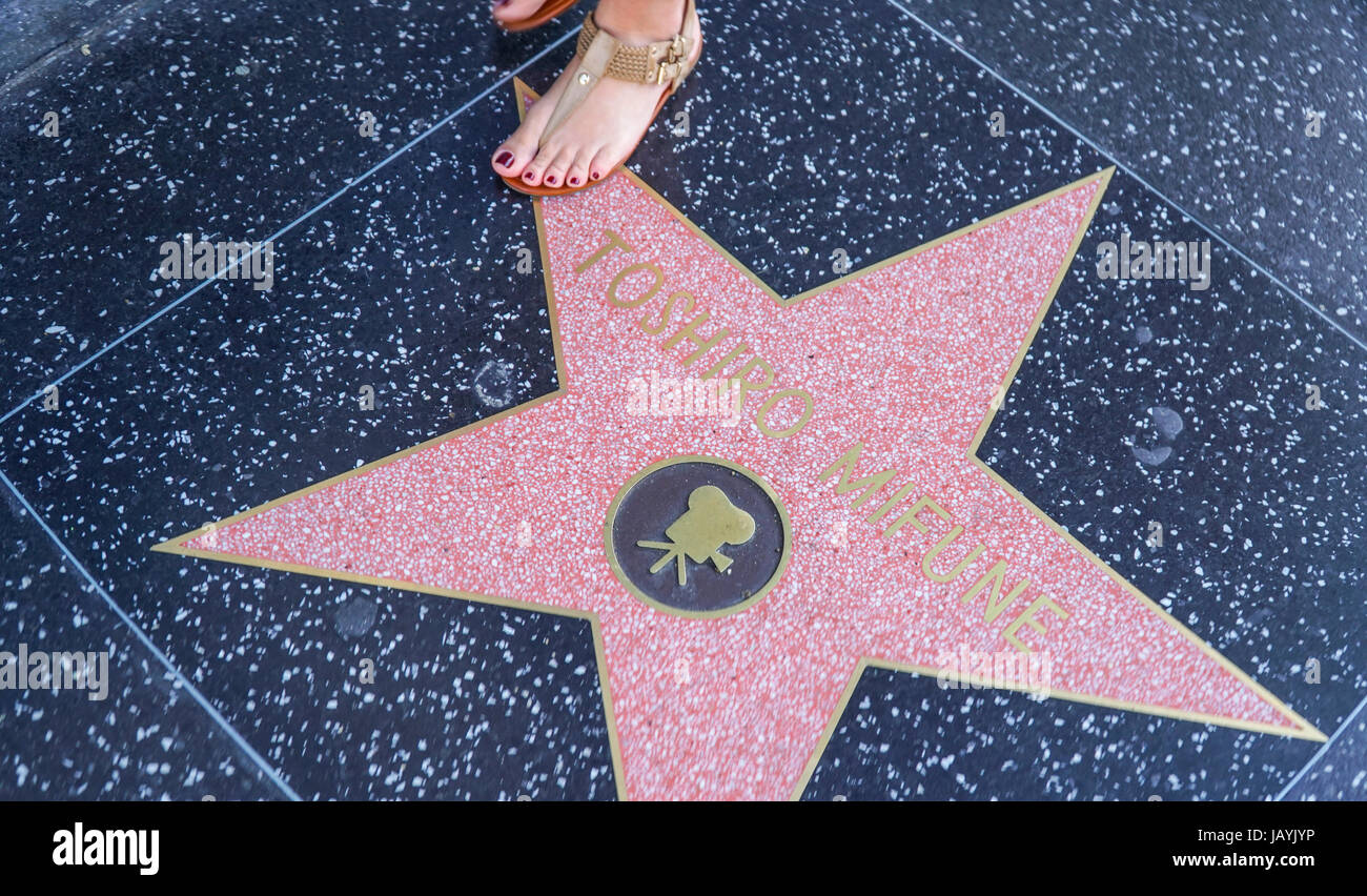The Hollywood Walk of Fame - Hollywood Blvd in Los Angeles - LOS