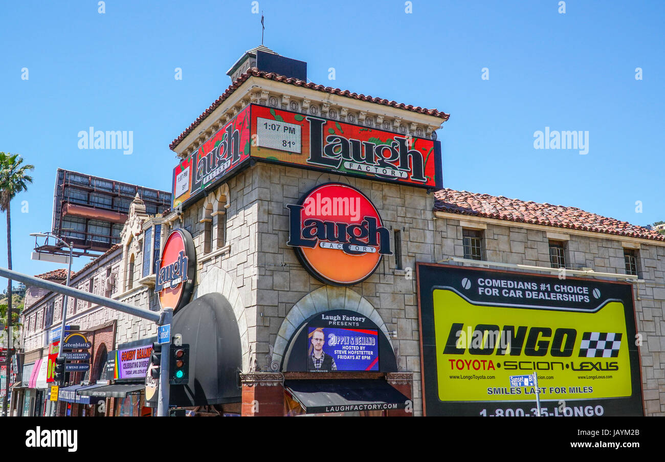 The Laugh Factory at Sunset Boulevard in Los Angeles - LOS ANGELES - CALIFORNIA Stock Photo