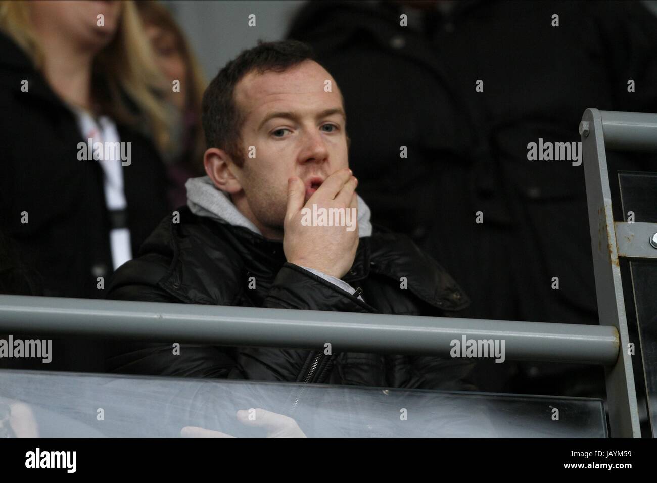 CHARLIE ADAM WATCHES THE MATCH FLEETWOOD TOWN V BLACKPOOL FC HIGHBURY ...