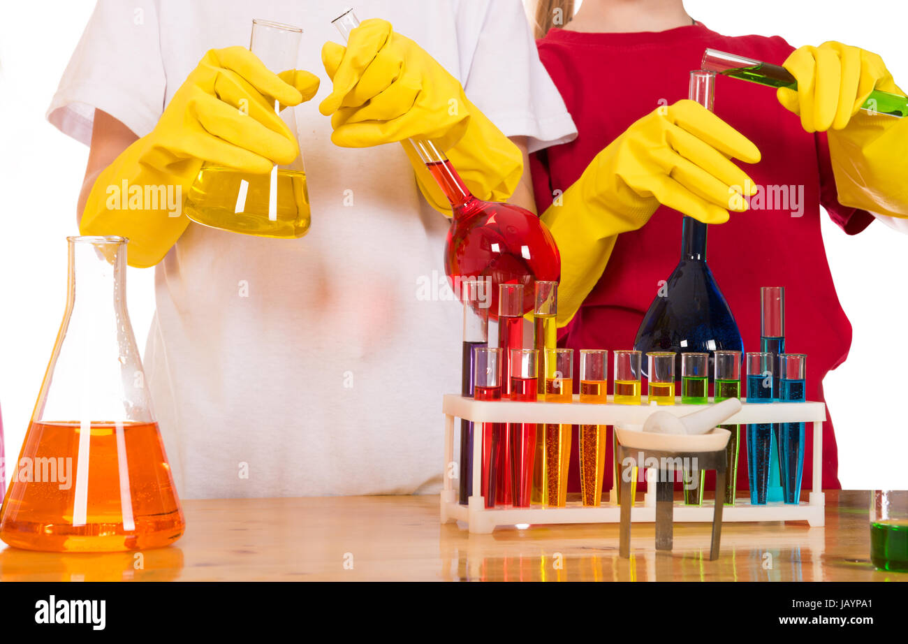 Science lab children hi-res stock photography and images - Alamy