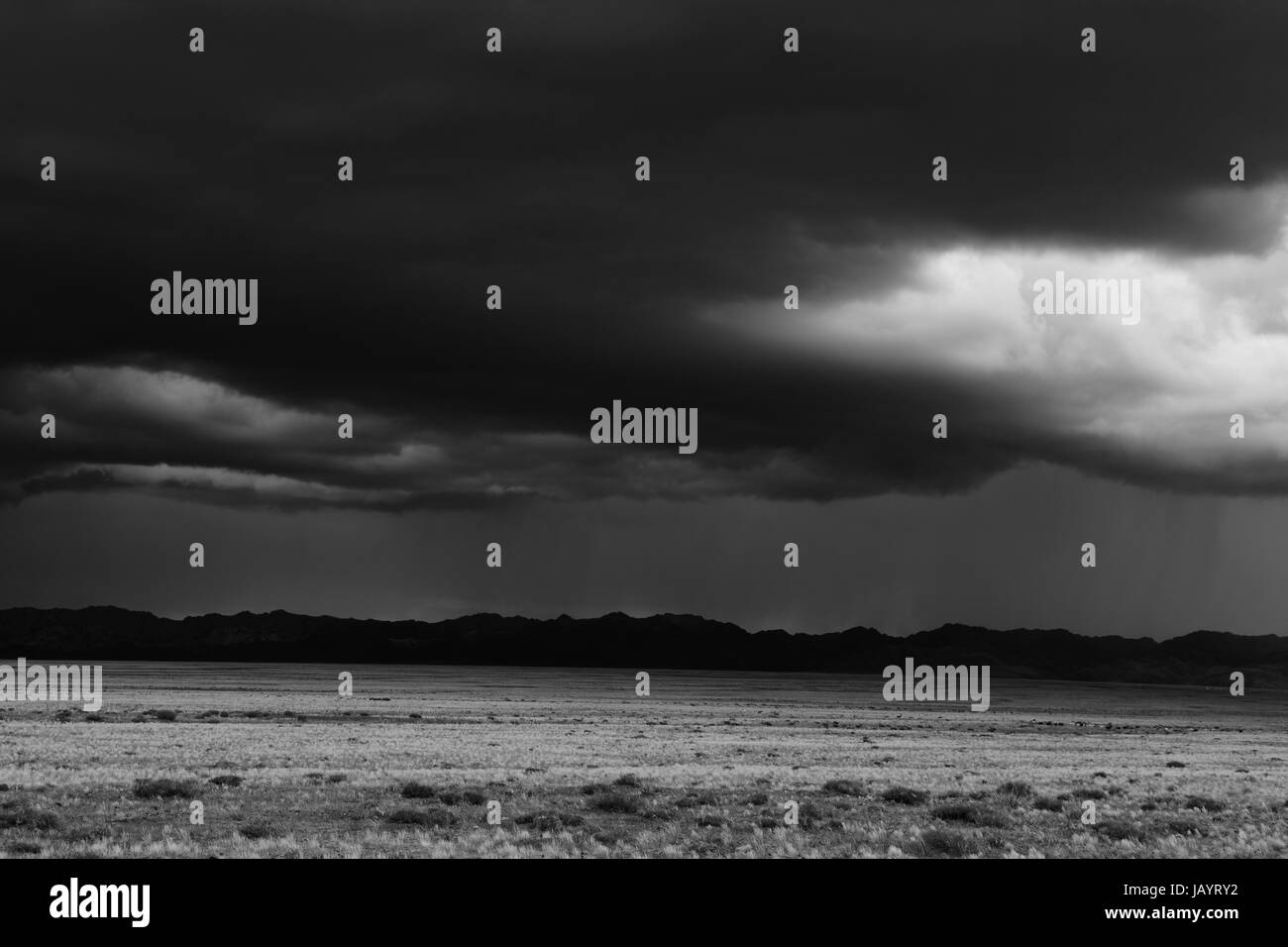 Rain clouds and countryside Black and White Stock Photos & Images - Alamy