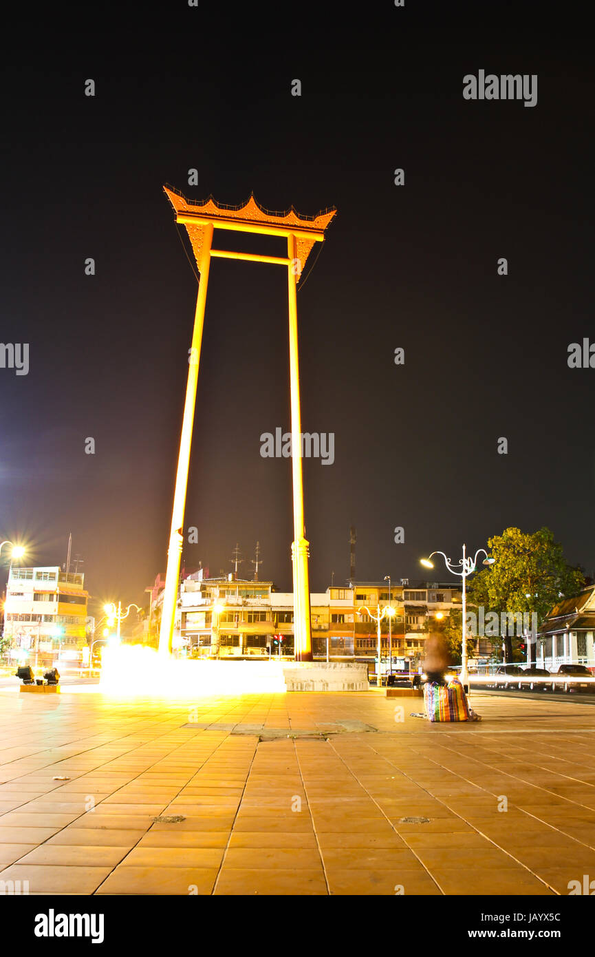 Giant Swing in Bangkok ,Thailand. Stock Photo