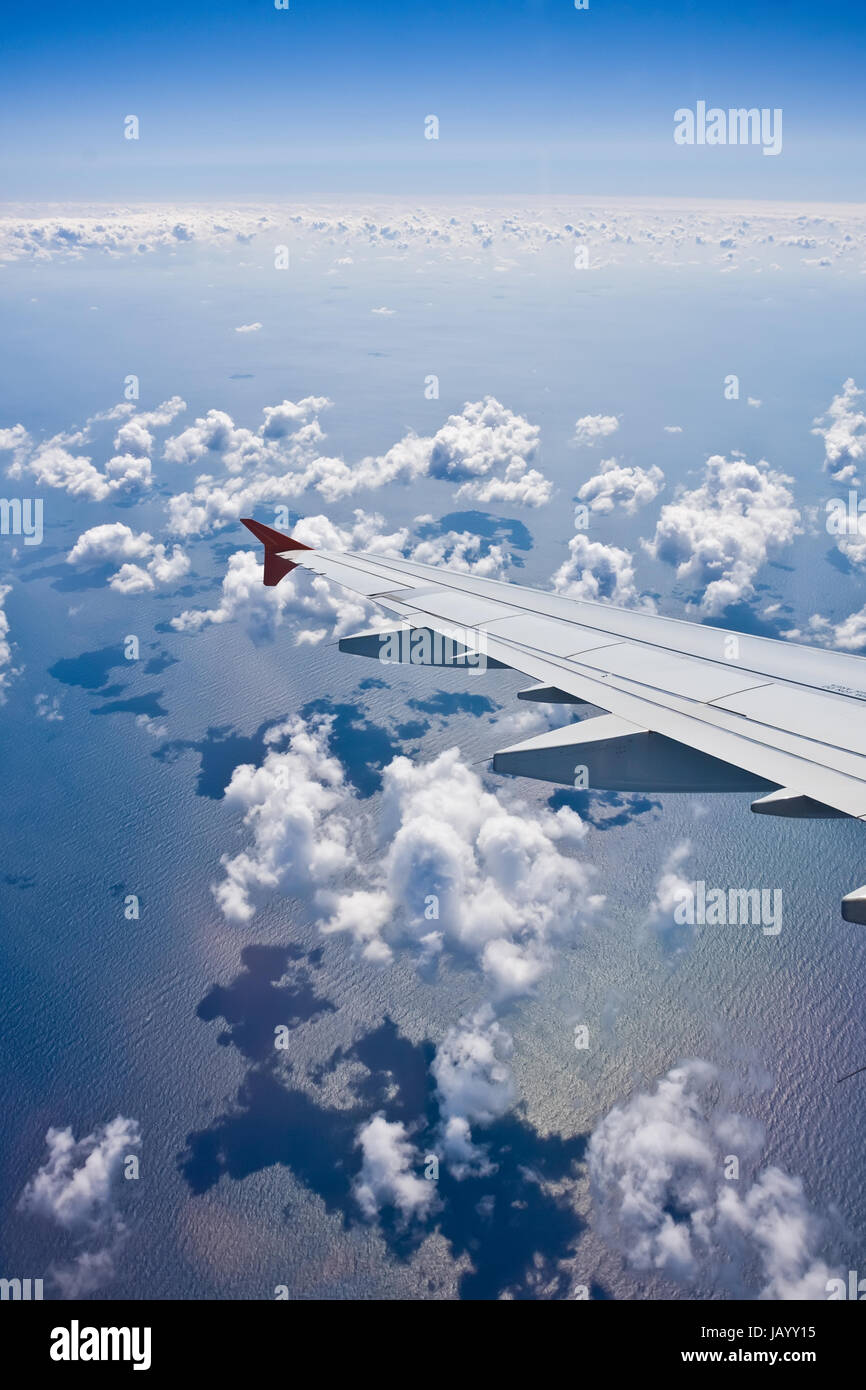 beautiful-view-of-airplane-wing-on-blue-sky-background-stock-photo-alamy