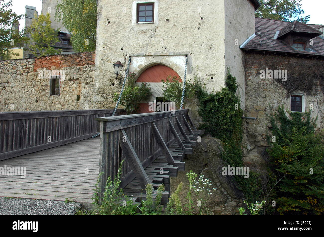 entrance to bad kreuzen castle 2013 Stock Photo