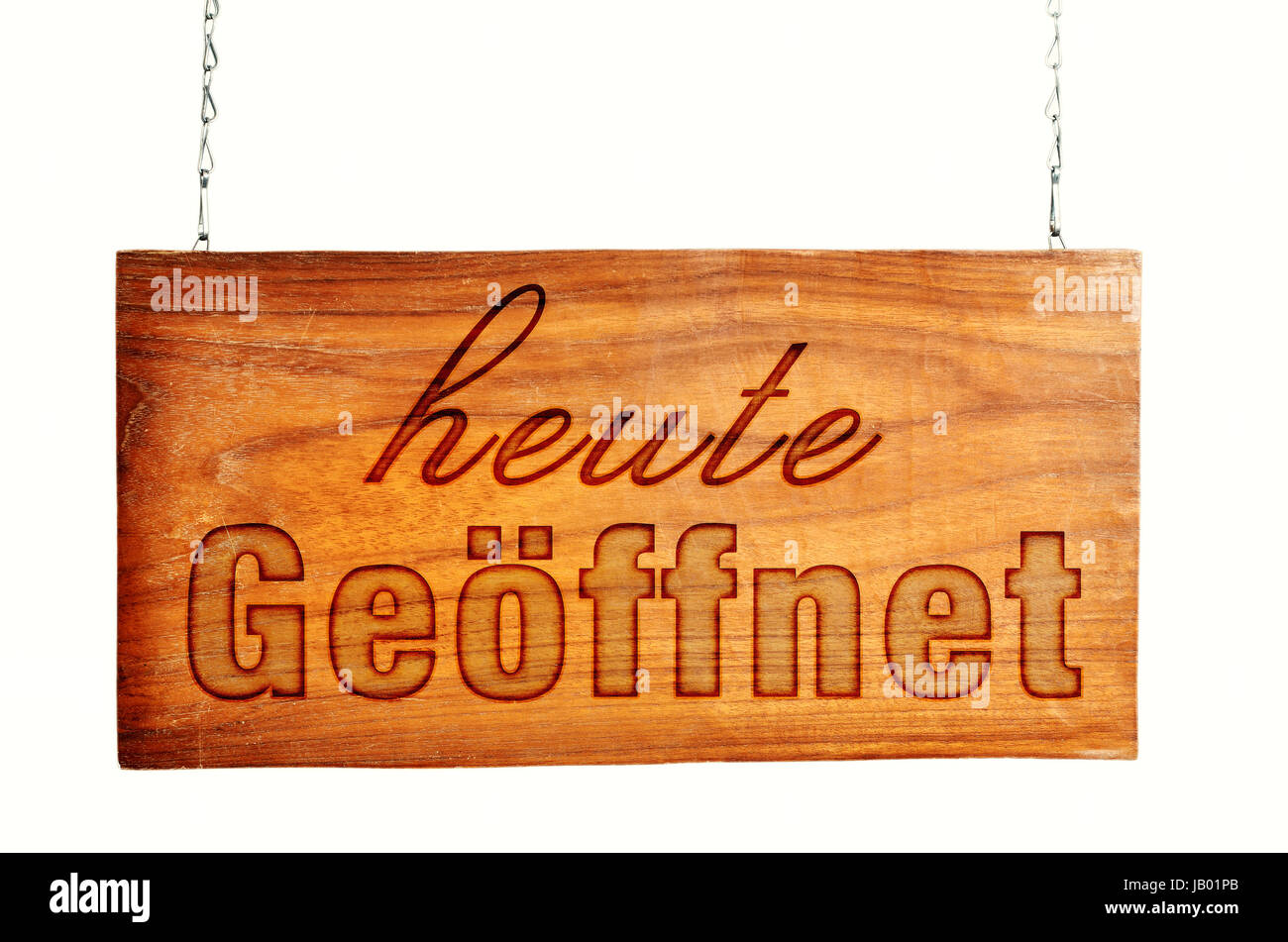Geöffnet Holz Schild offen Türschild Stock Photo - Alamy