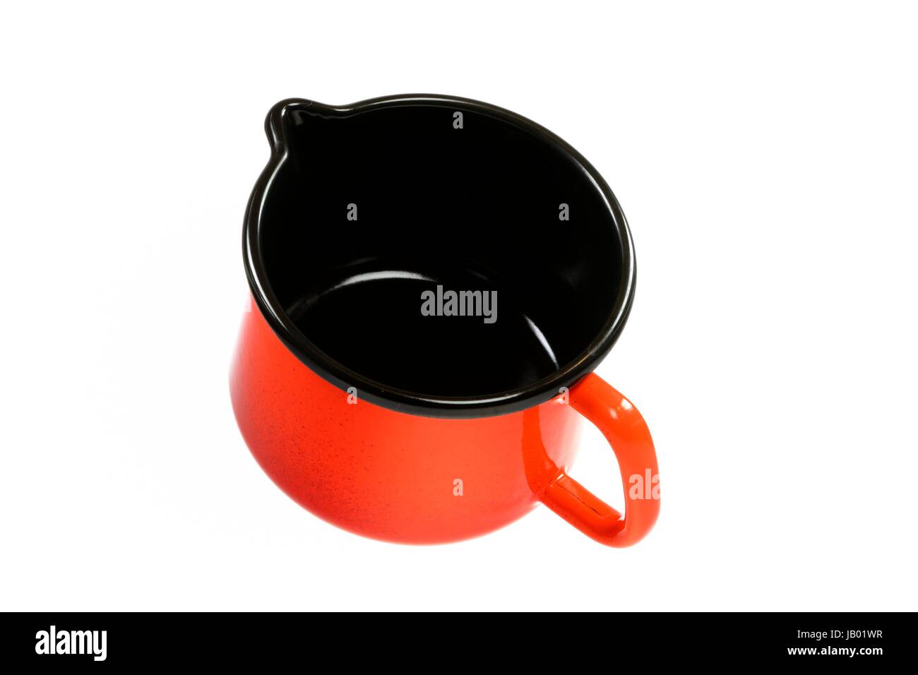 Empty orange cooking pot isolated on white Stock Photo Alamy