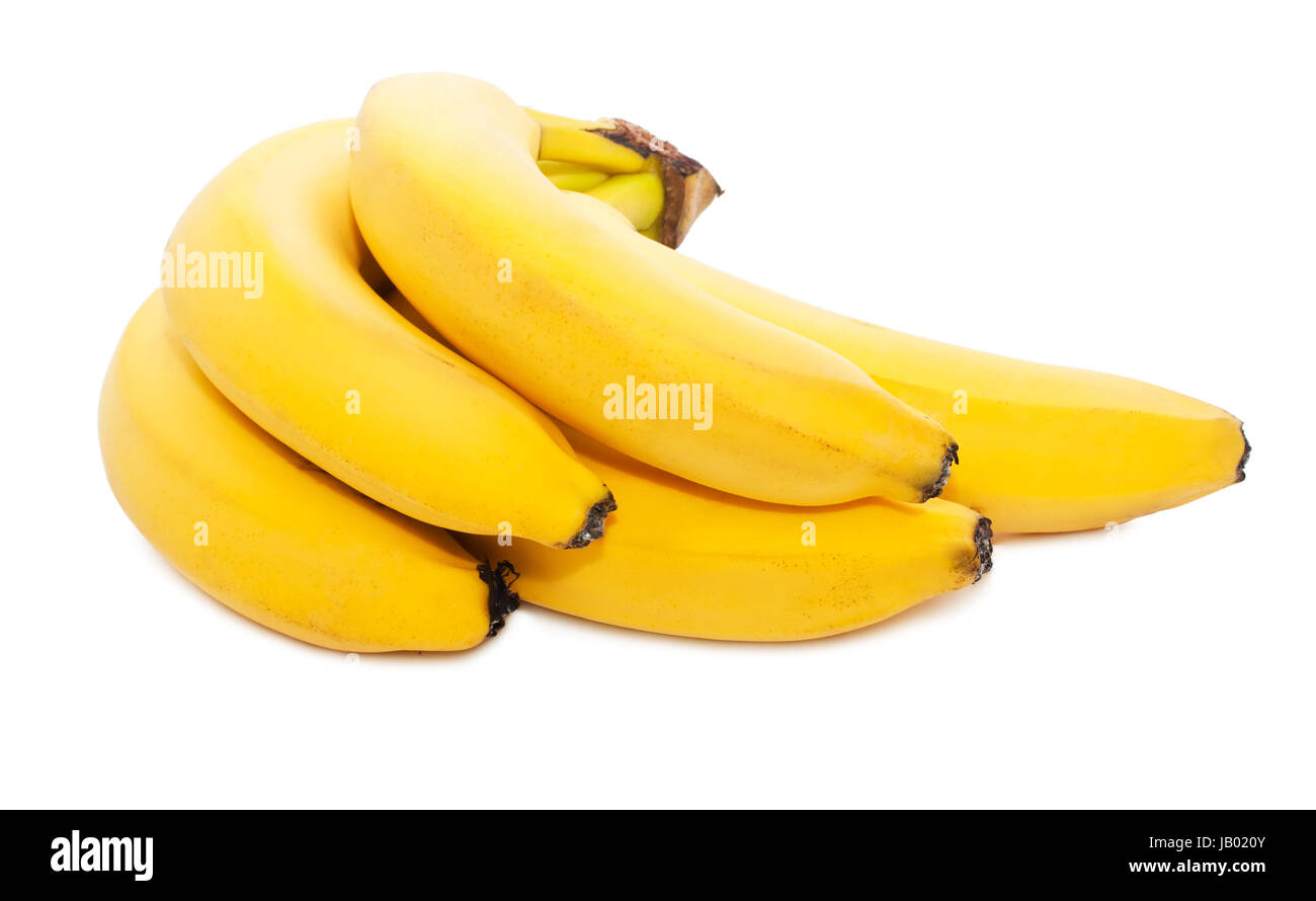 Fresh yellow banana isolated on white