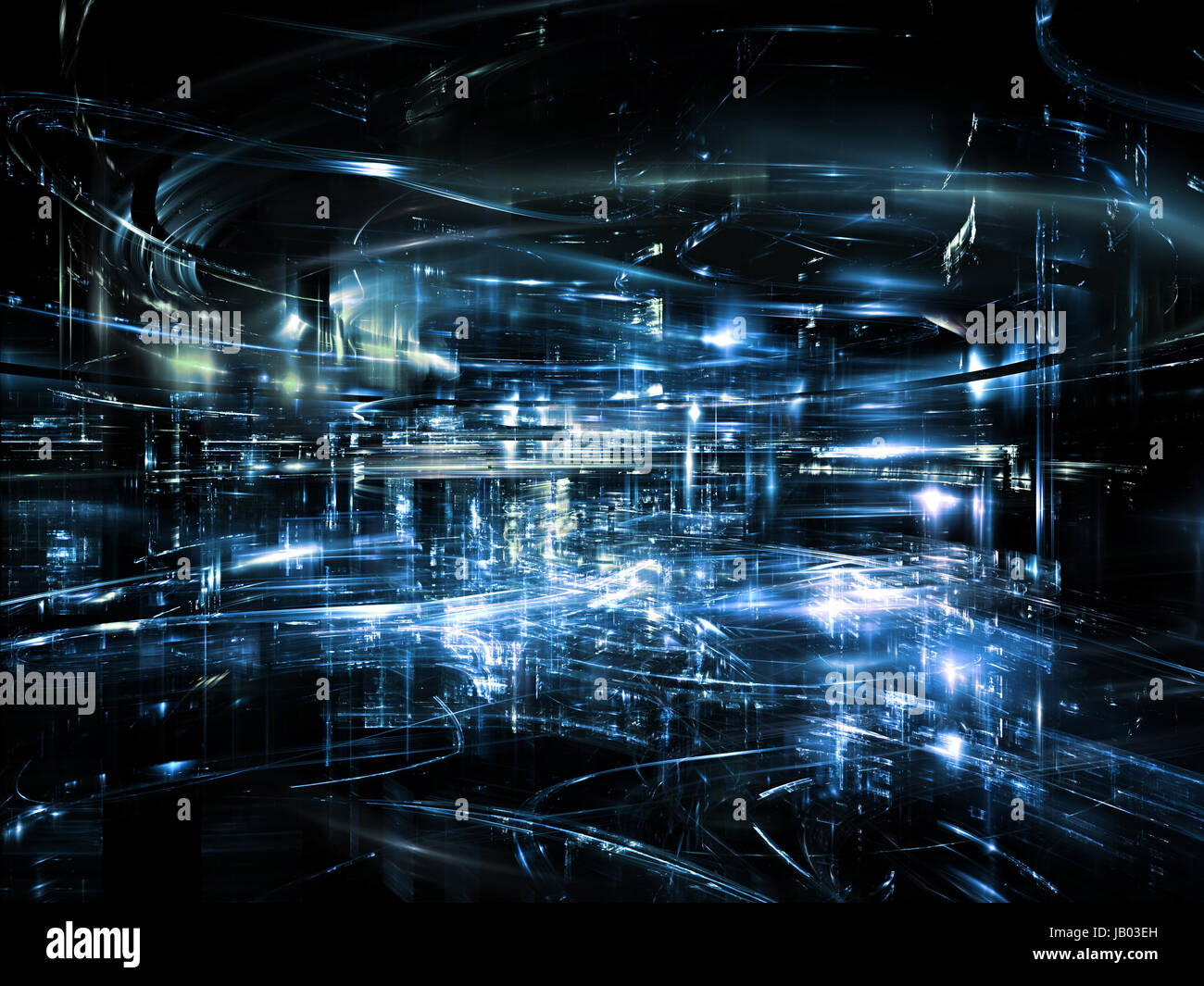 City Lights series. Creative arrangement of technological fractal ...