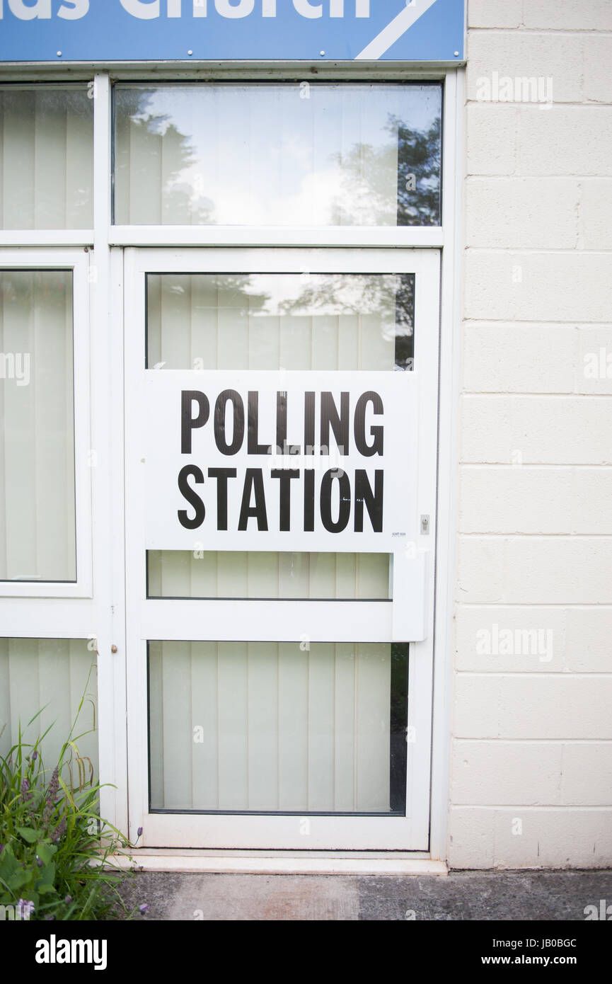 Polling Station in Yate, North Bristol Stock Photo