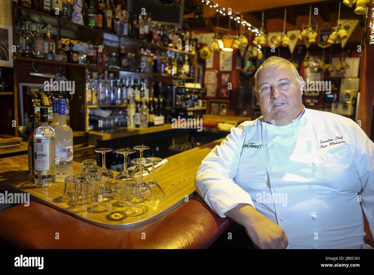 Los Angeles, California, USA. 31st May, 2017. Executive chef Neno Mladenovic at Dan Tana's restaurant in West Hollywood. Credit: Ringo Chiu/ZUMA Wire/Alamy Live News Stock Photo