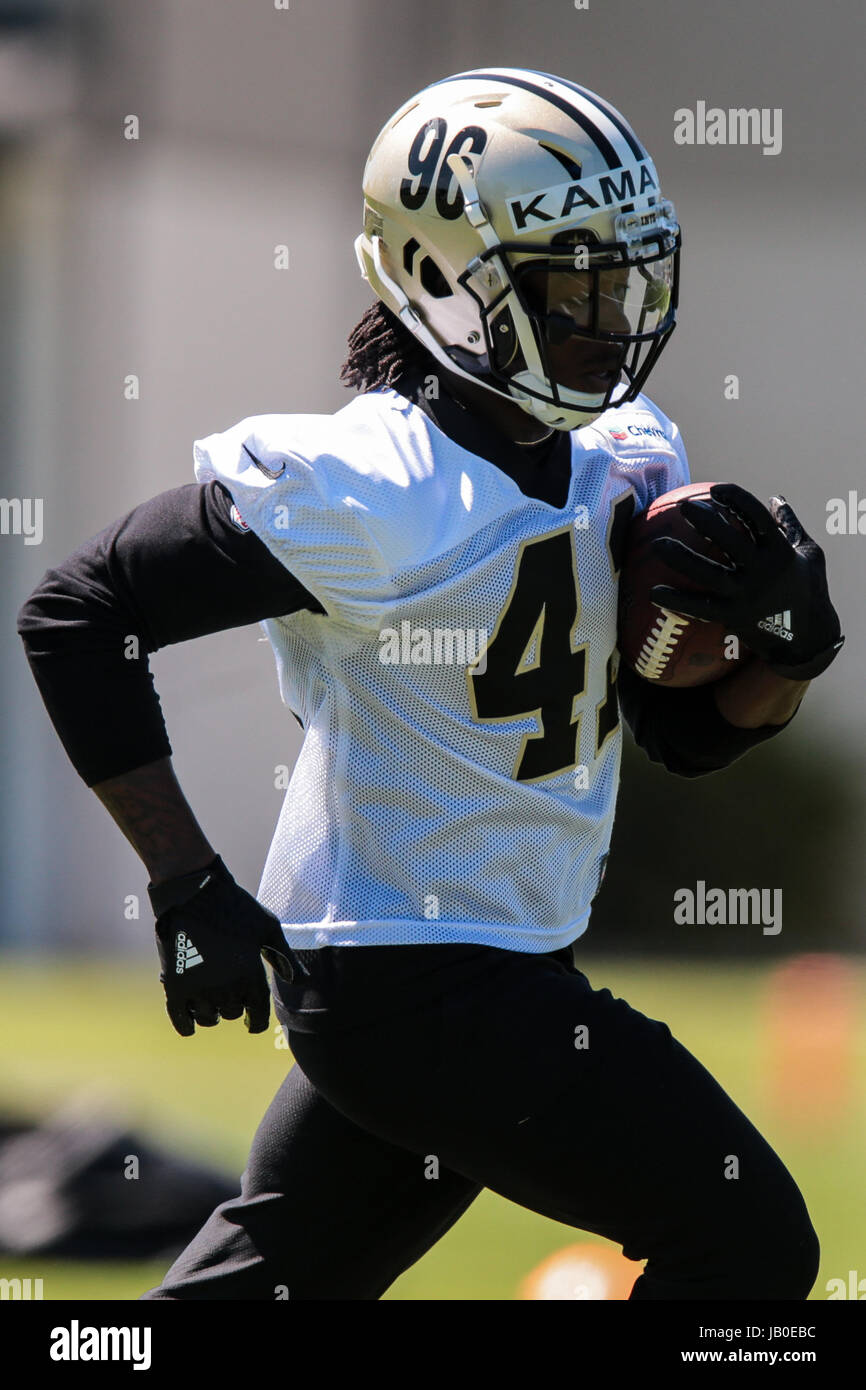 Metairie, Los Angeles, USA. 8th Jun, 2017. New Orleans Saints running