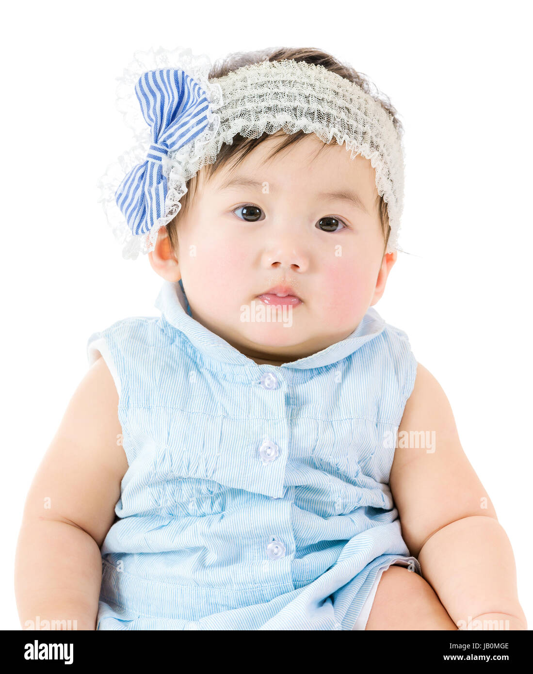Baby girl isolated on white Stock Photo - Alamy