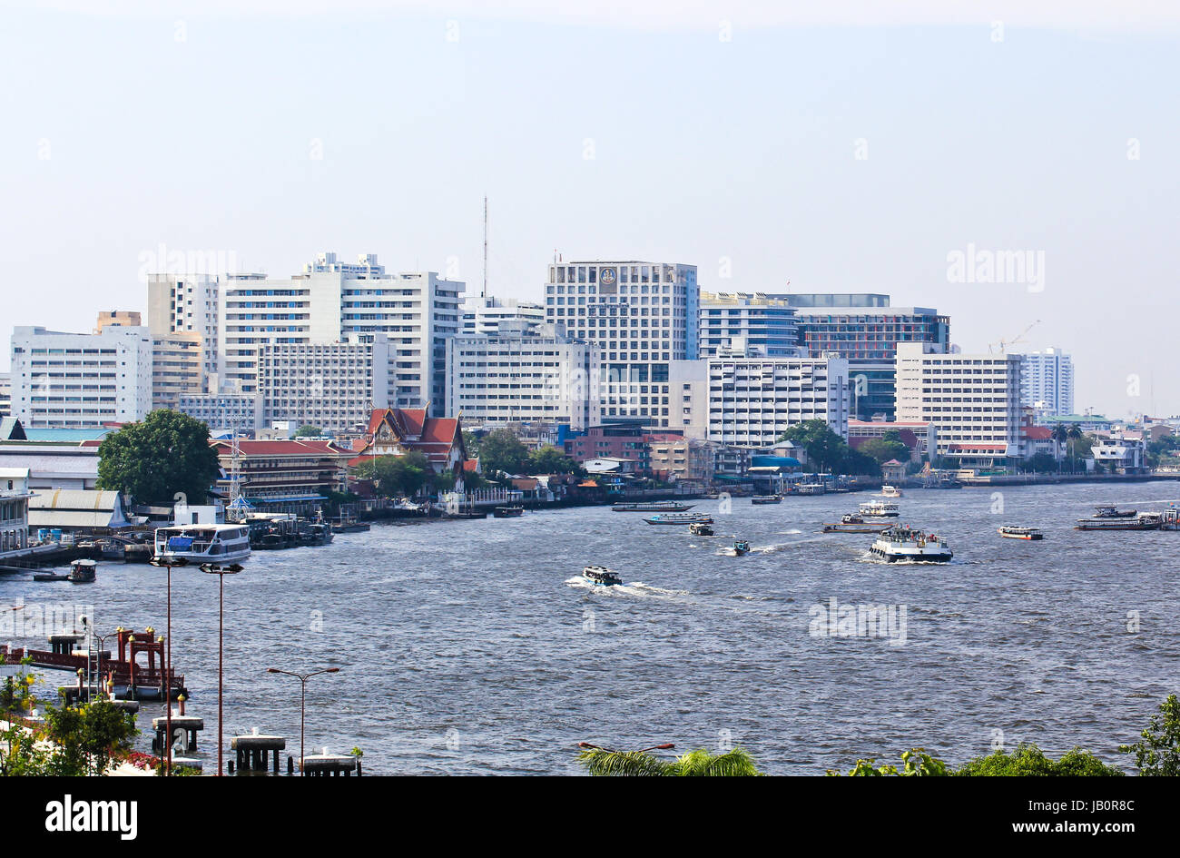 Bangkok city and river Stock Photo - Alamy
