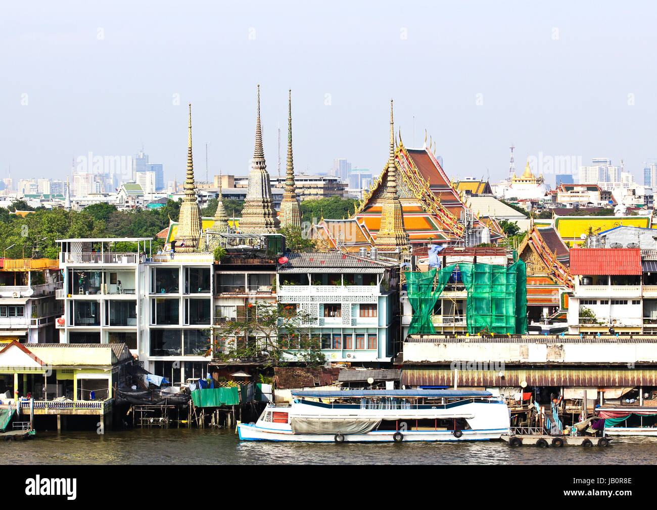 Bangkok city and river Stock Photo - Alamy