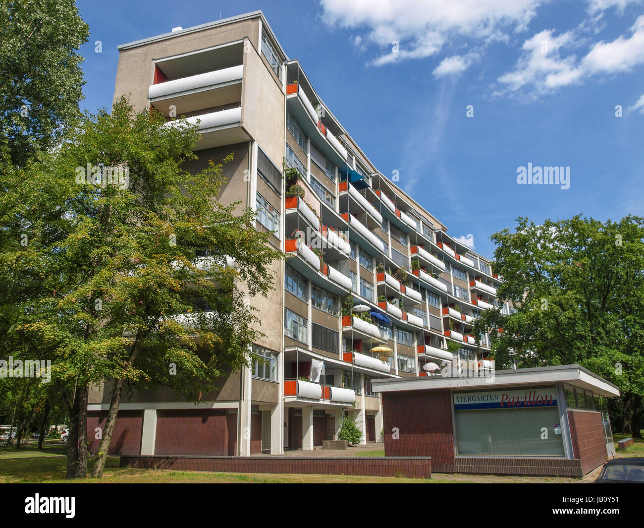 BERLIN, GERMANY - AUGUST 08, 2009: The Hansaviertel Interbau is a housing estate designed by ...