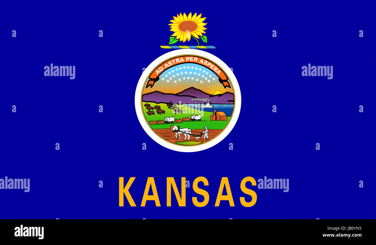 Kansas state flag hires stock photography and images Alamy