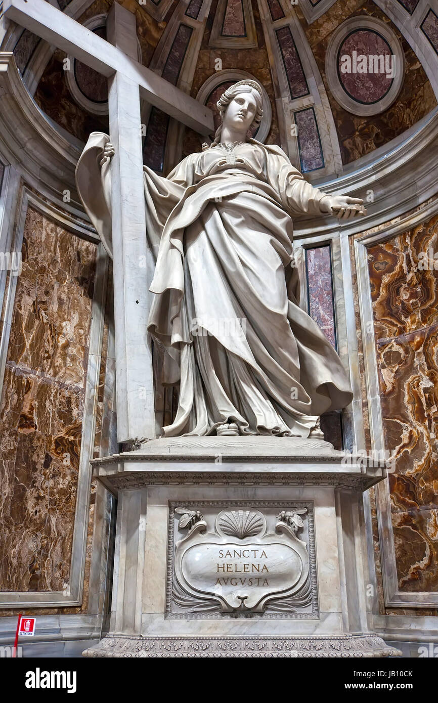Saint Helena statue inside St Peter's Basilica, Rome, Italy Stock Photo